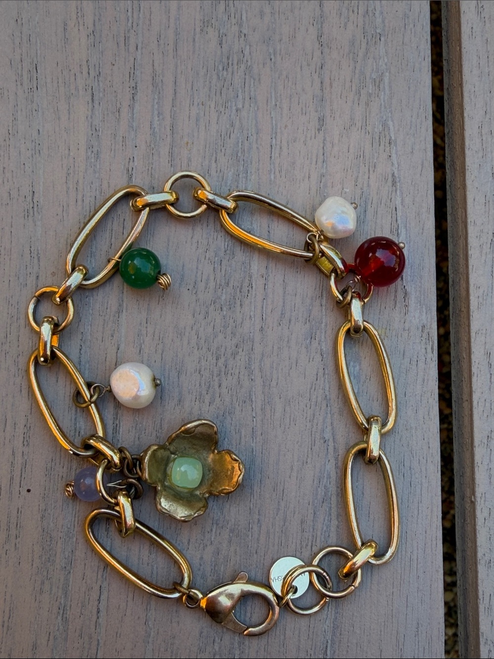 Anita Berisha Gold Chain Link Charm Bracelet or Anklet with Handmade Charms
